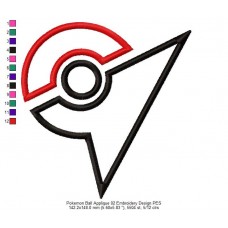 Pokemon Ball Applique 02 Embroidery Design